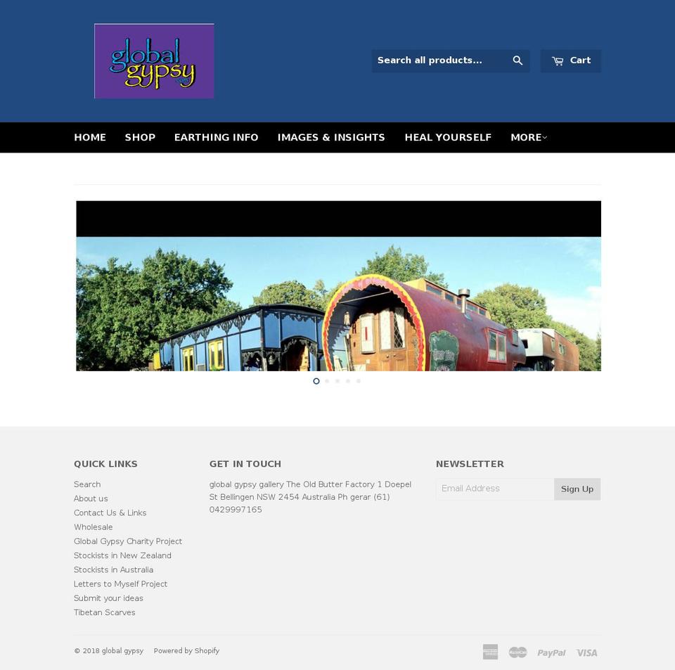 globalgypsy.com — Shopify storefront screenshot