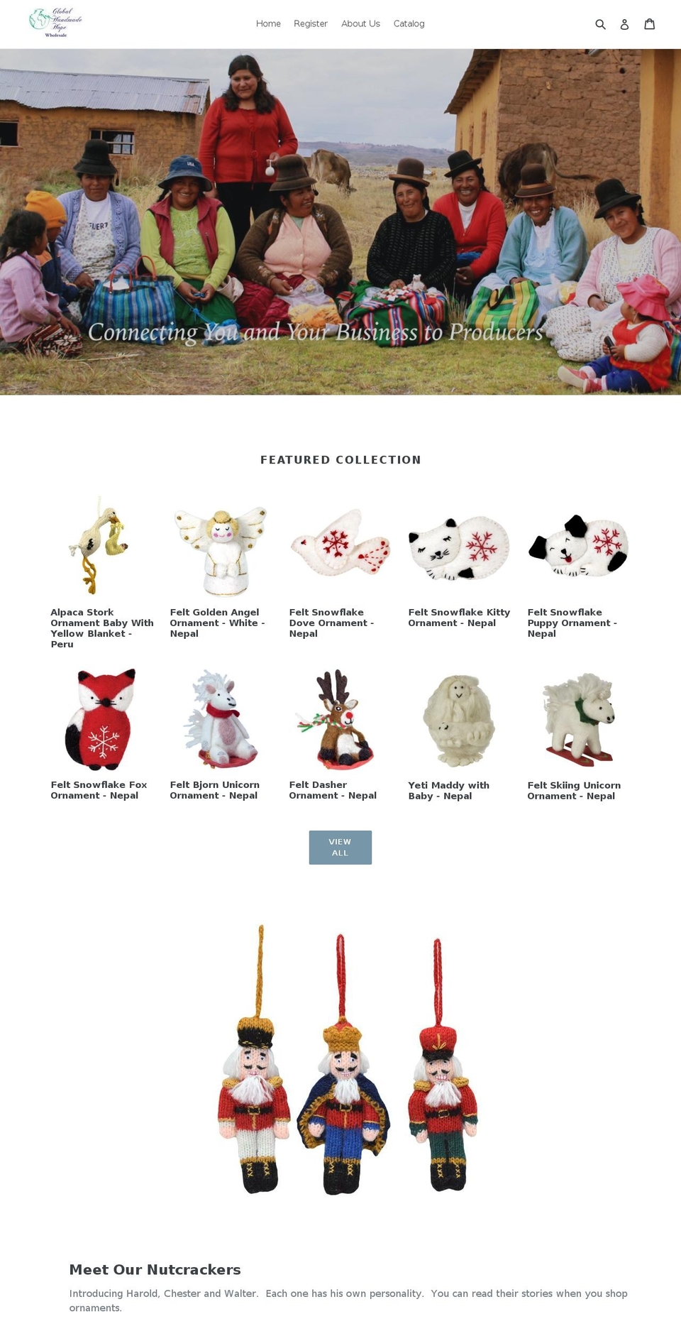 globalhandmadehopewholesale.com — Shopify storefront screenshot