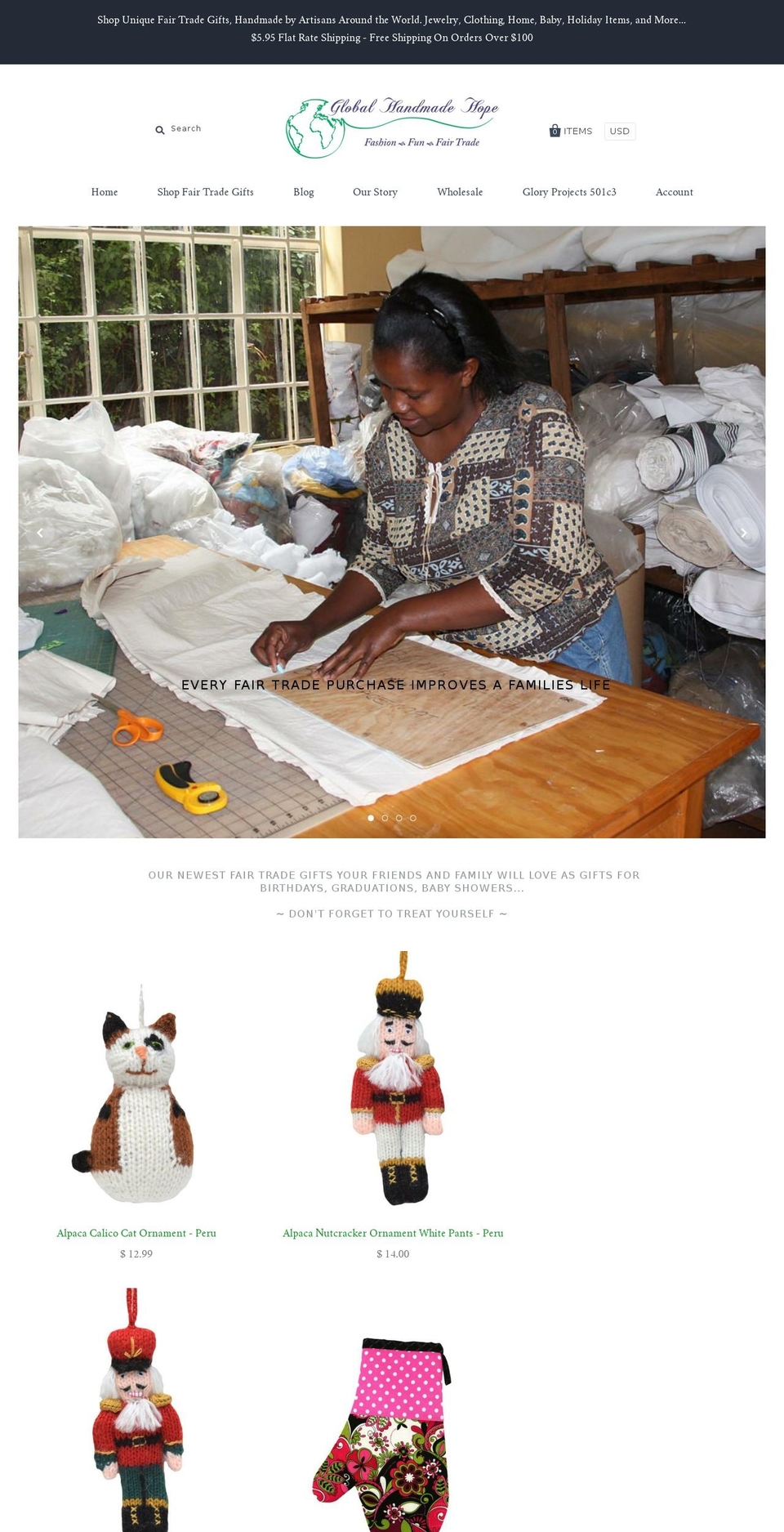 globalhandshope.com — Shopify storefront screenshot