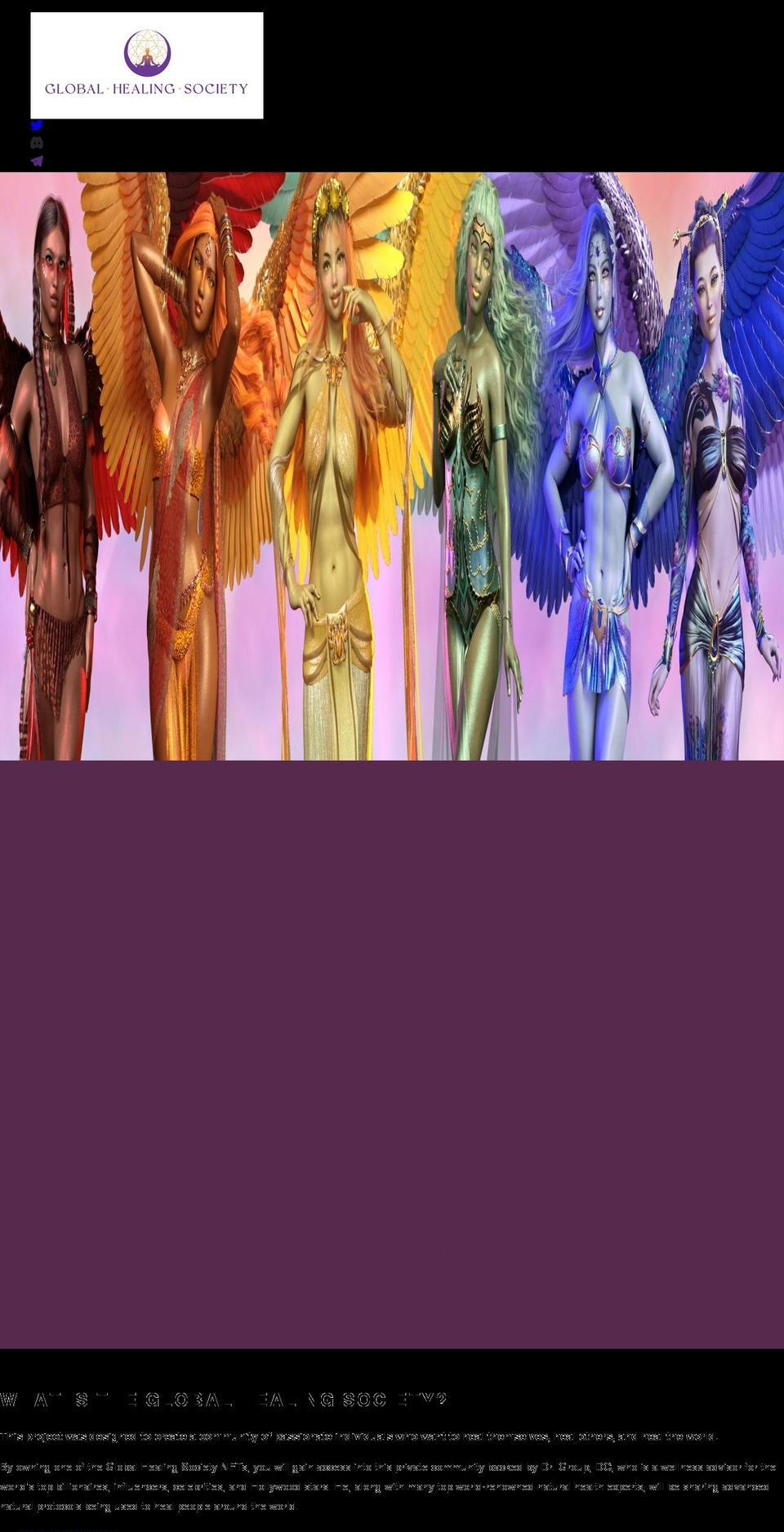 globalhealingsociety.com shopify website screenshot