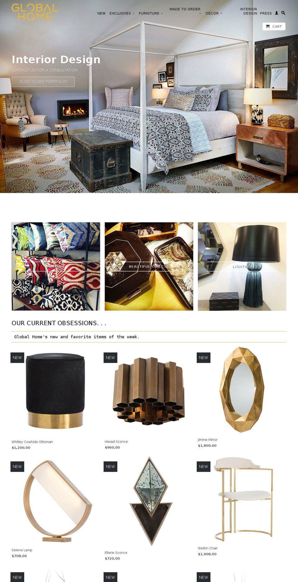 globalhomeny.com shopify website screenshot