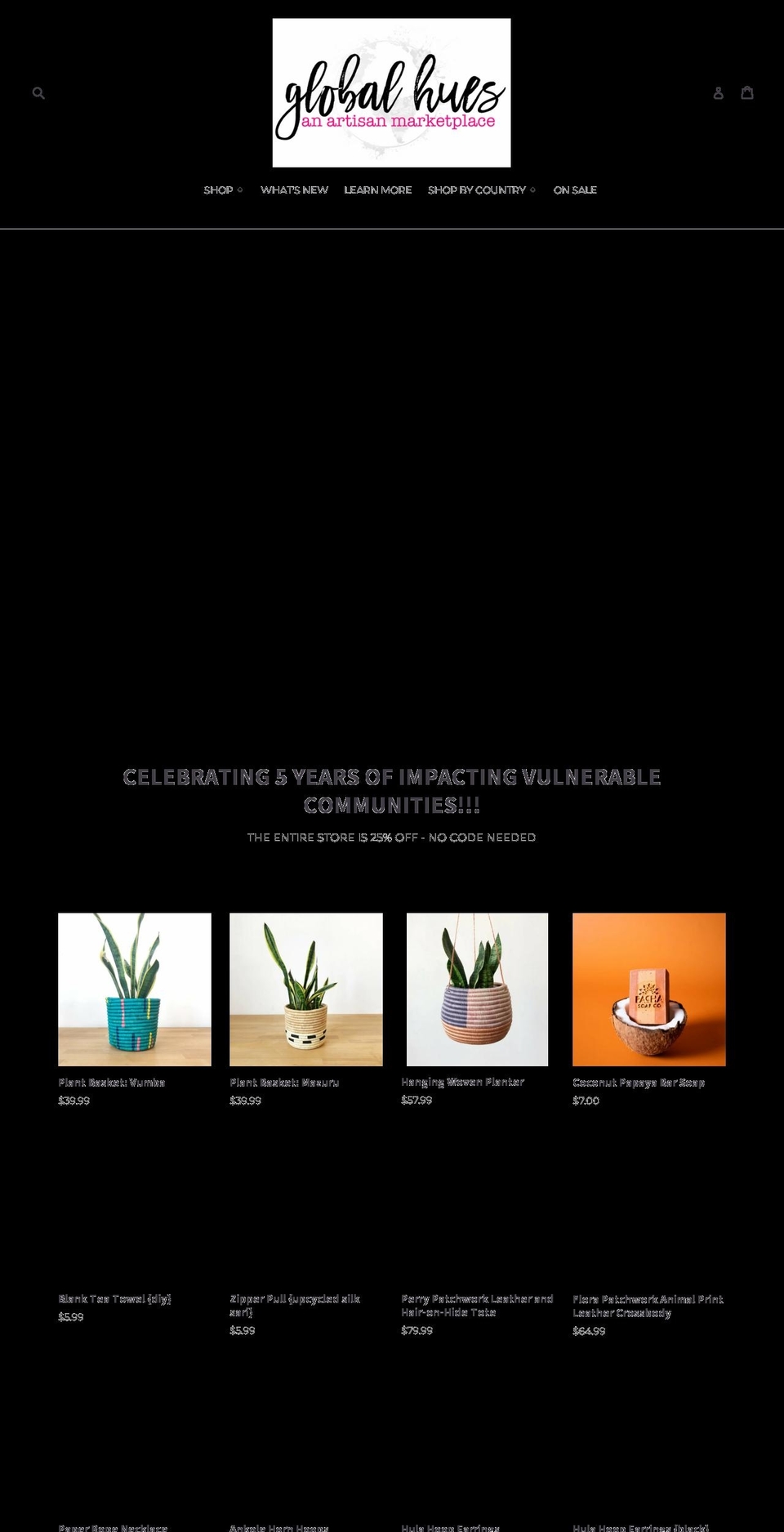 globalhuesmarket.com shopify website screenshot