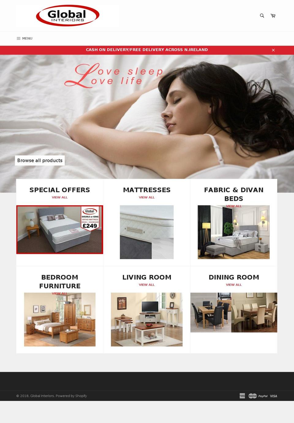 globalinteriorsni.com — Shopify storefront screenshot
