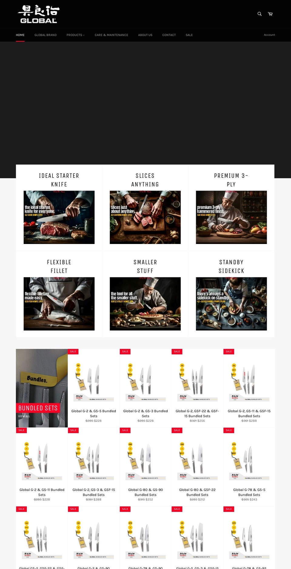 globalknives.com.sg shopify website screenshot