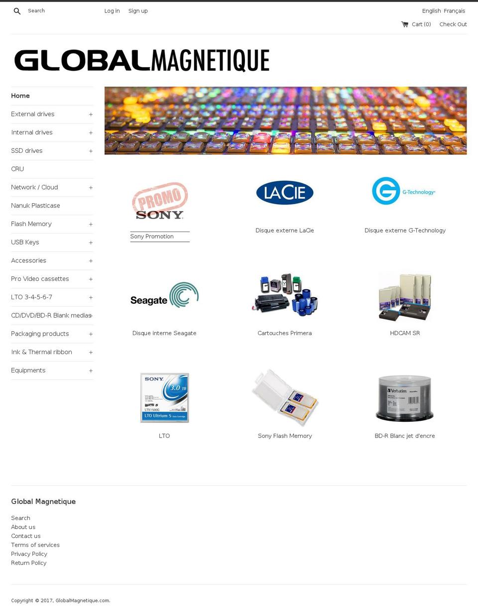 globalmagnetique.com shopify website screenshot