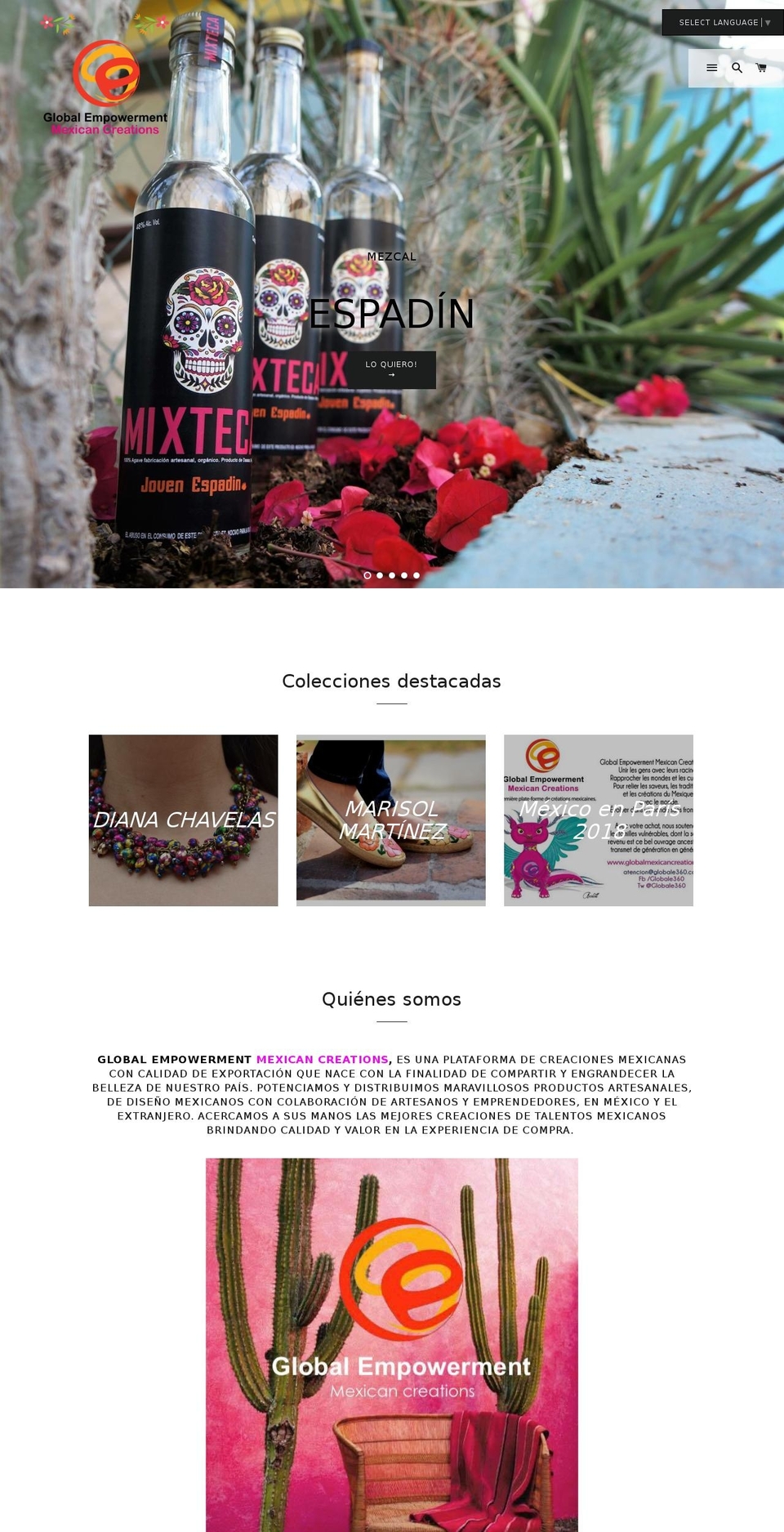 globalmexicancreations.com shopify website screenshot