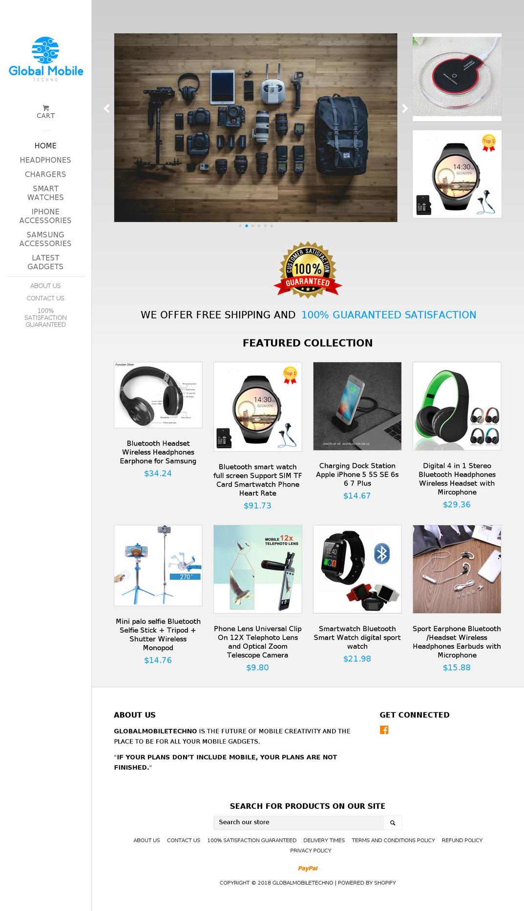 globalmobiletechno.com — Shopify storefront screenshot