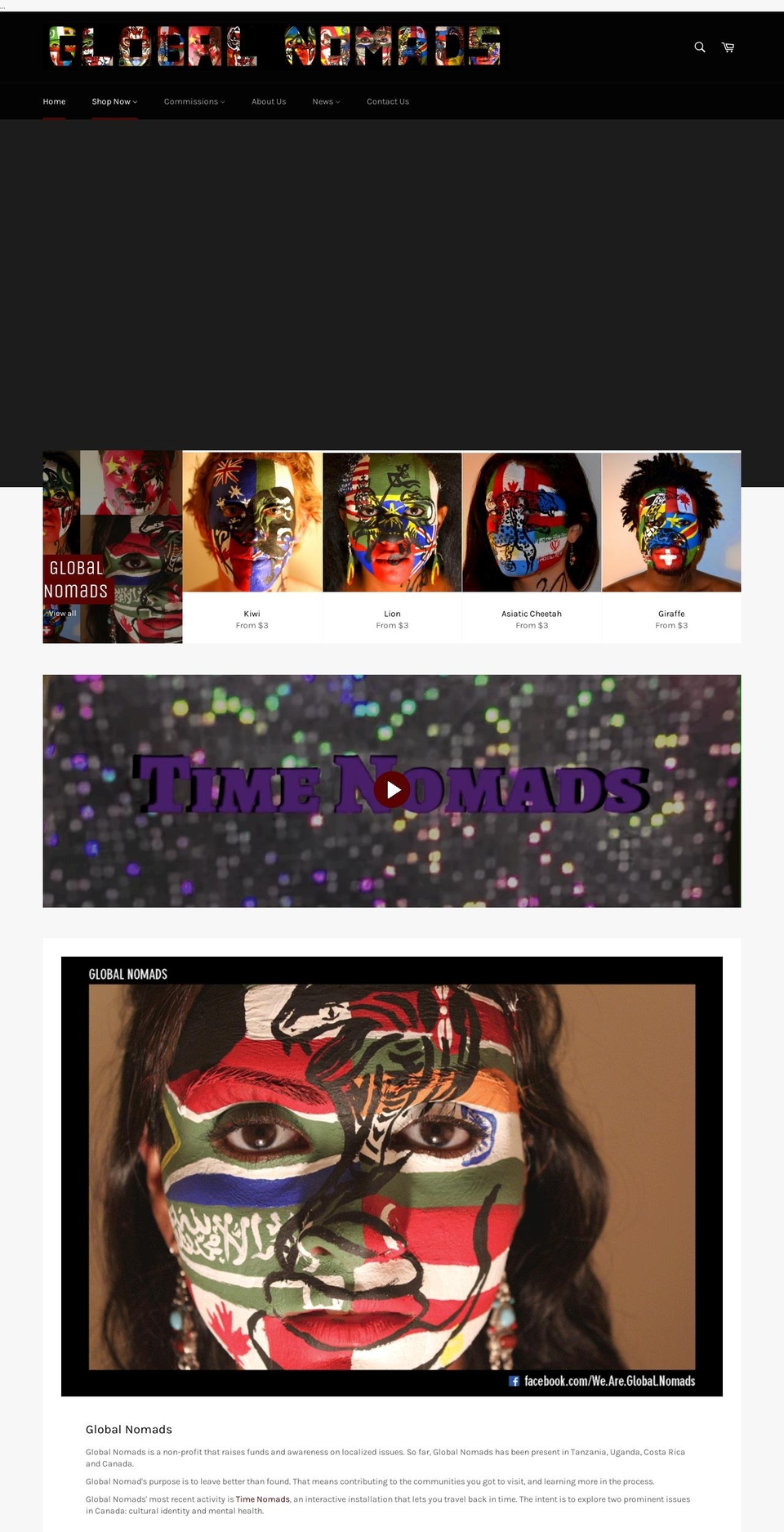 globalnomadsart.com — Shopify storefront screenshot