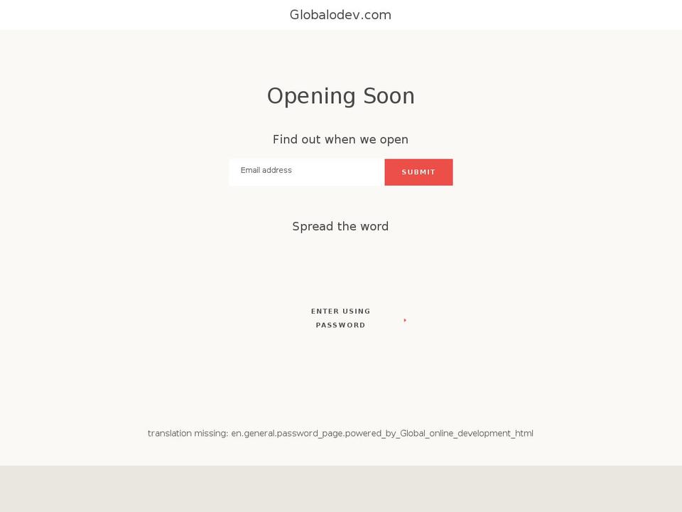 globalodev.com — Shopify storefront screenshot