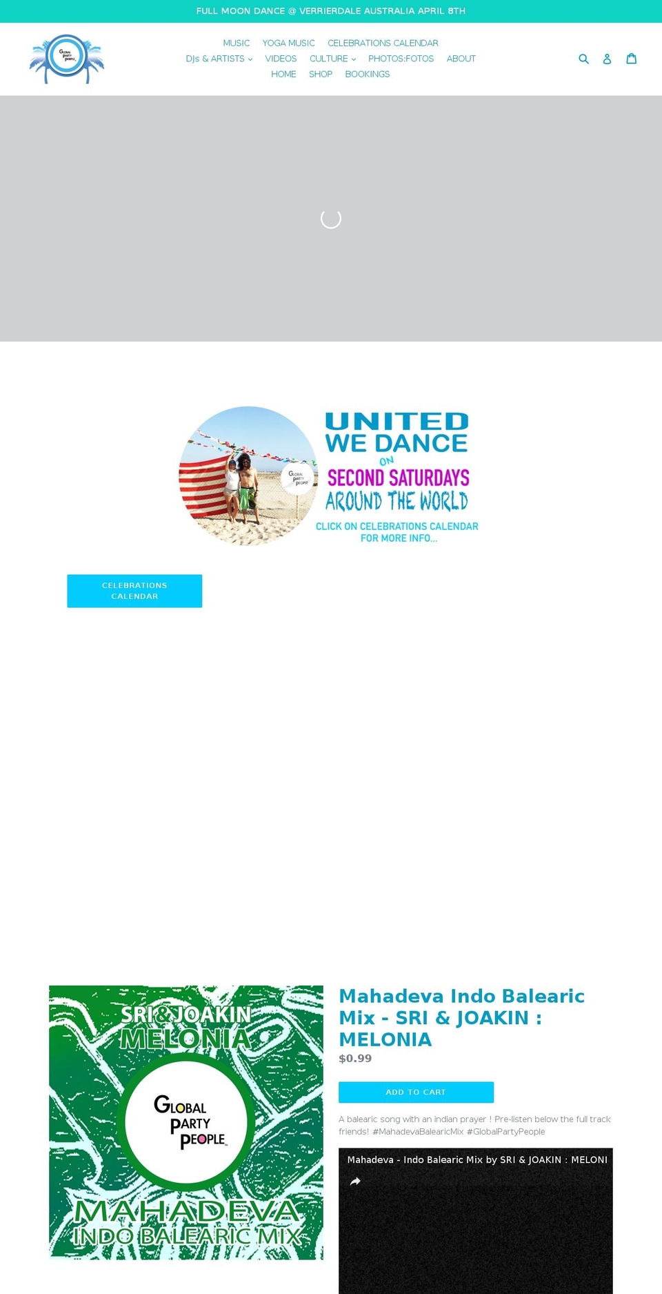 globalpartypeople.com shopify website screenshot