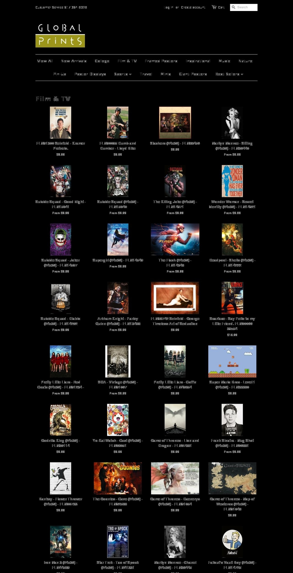 globalprints.com shopify website screenshot