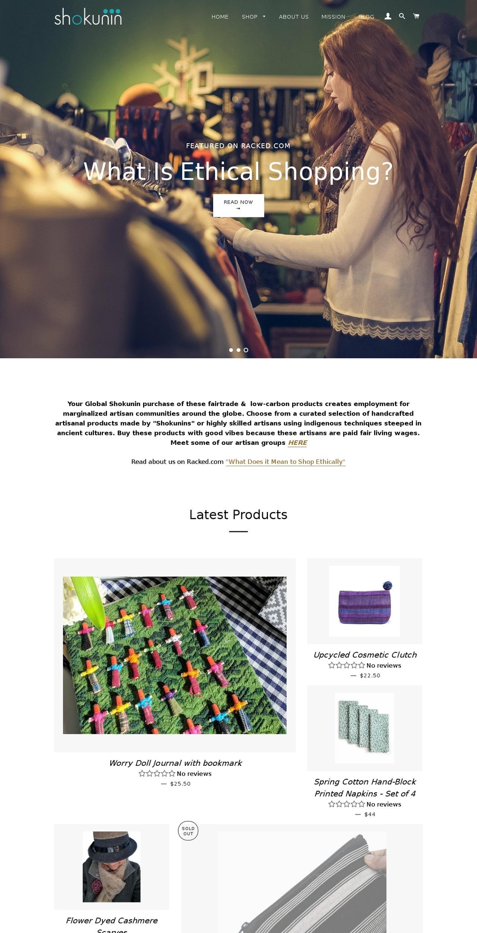 globalshokunin.com shopify website screenshot