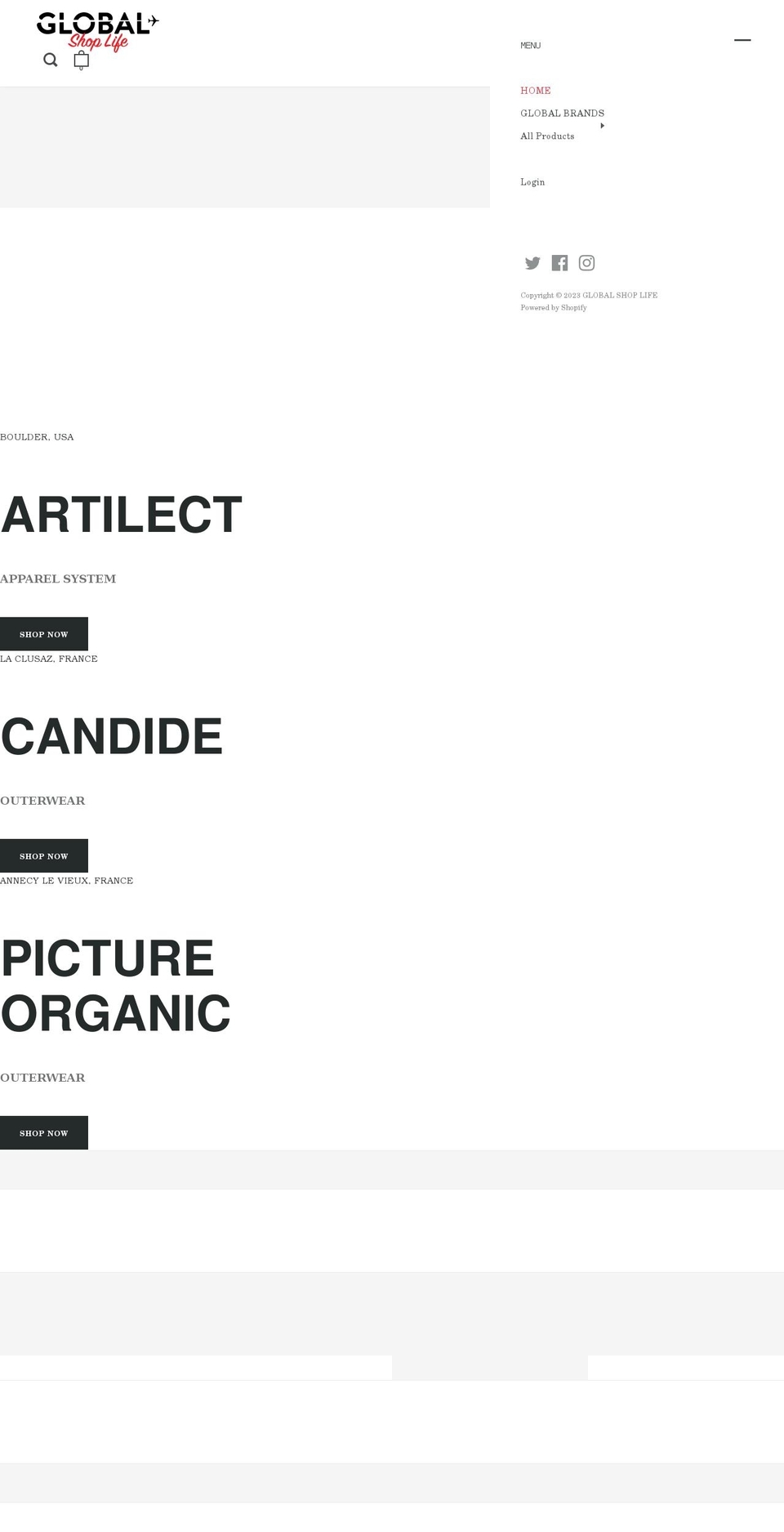 globalshoplife.com shopify website screenshot
