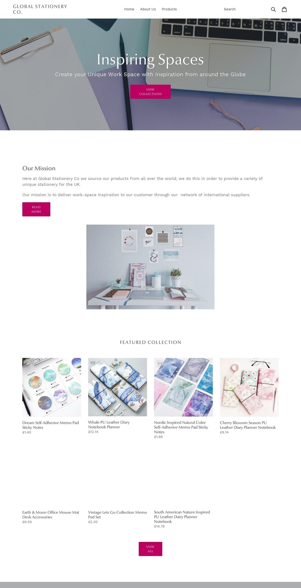 globalstationary.com — Shopify storefront screenshot