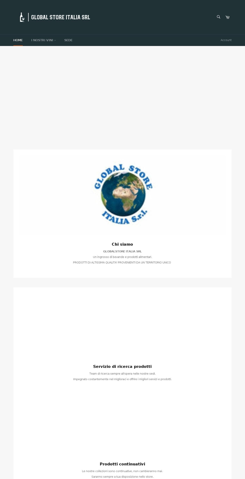 globalstoreitaliasrl.com shopify website screenshot