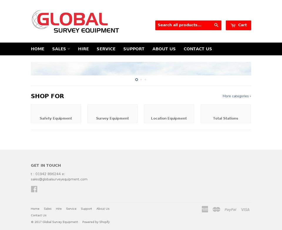 globalsurveyequipment.eu shopify website screenshot