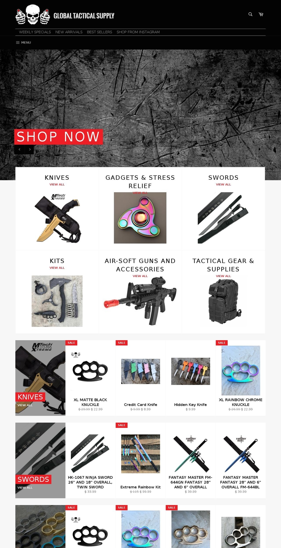 Alchemy Shopify theme site example globaltacticalsupply.com