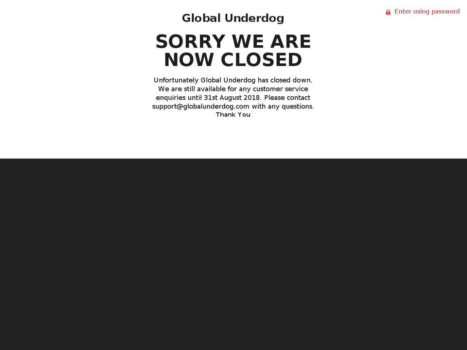 globalunderdog.com — Shopify storefront screenshot