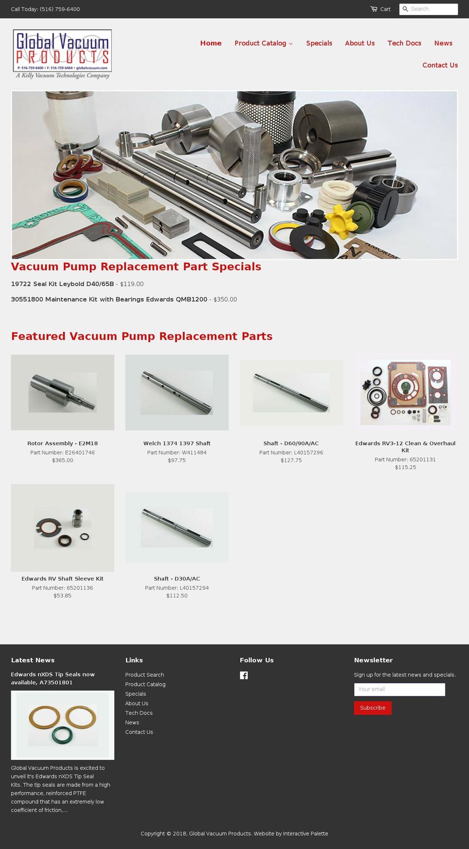 Global Vacuum Products Shopify theme site example globalvacuum.com