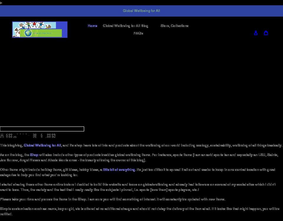 globalwellbeingforall.com shopify website screenshot