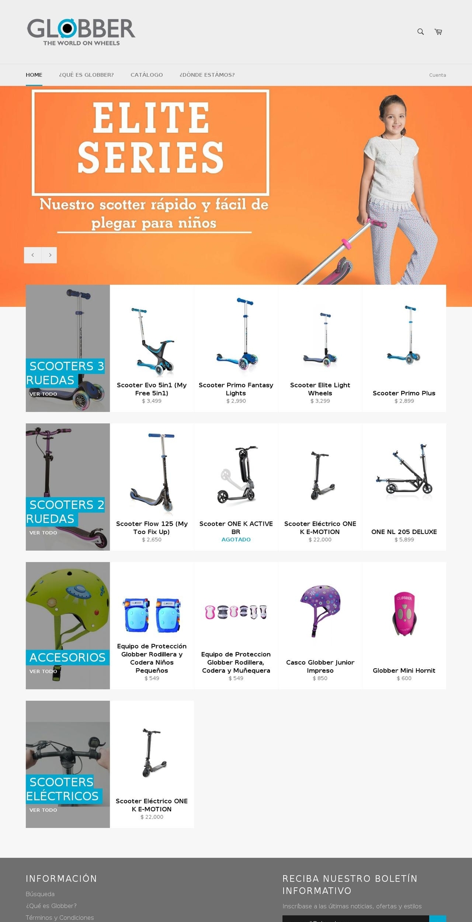 globbermexico.com shopify website screenshot