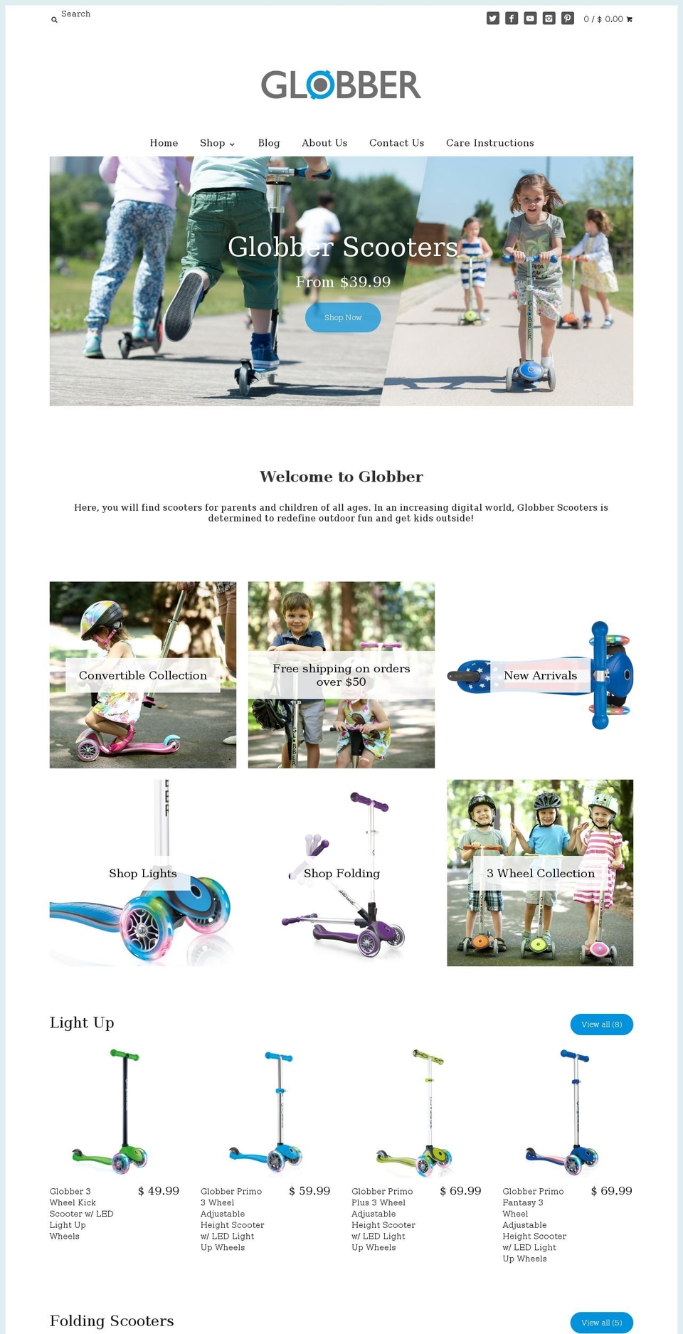 globberusa.com shopify website screenshot