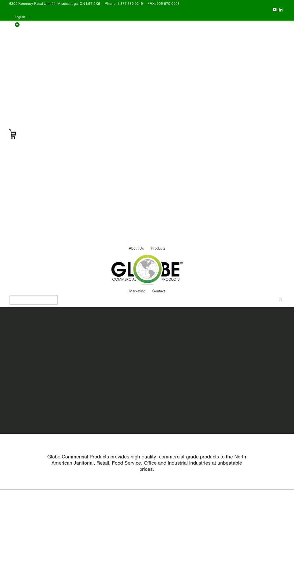 globecommercialproducts.com shopify website screenshot