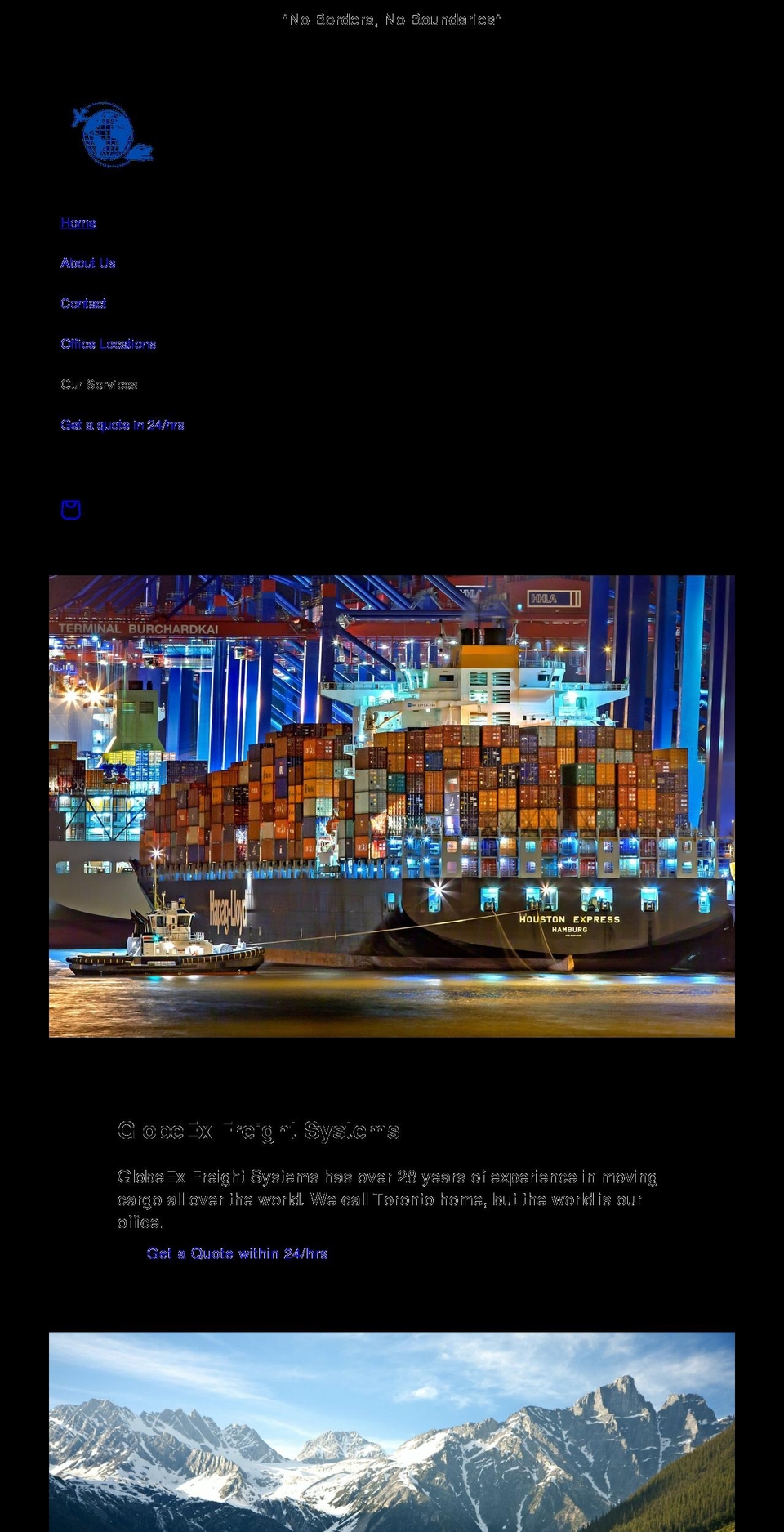 globeexfreight.com shopify website screenshot