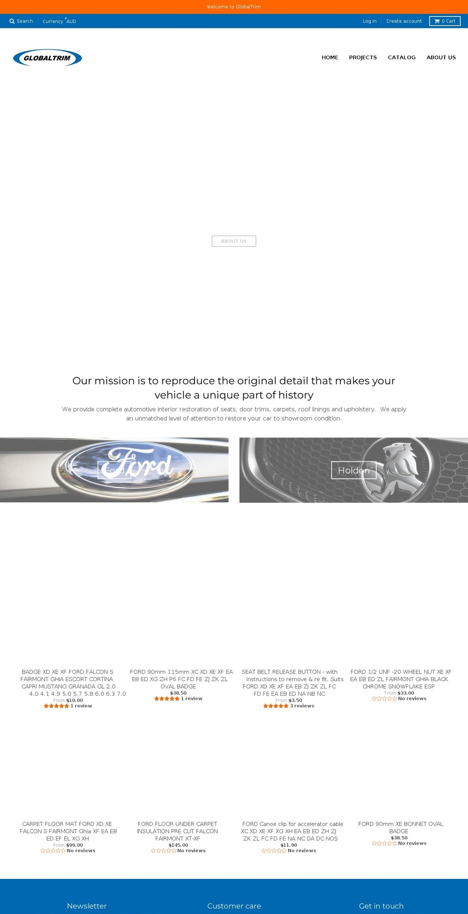 globeltrim.com — Shopify storefront screenshot