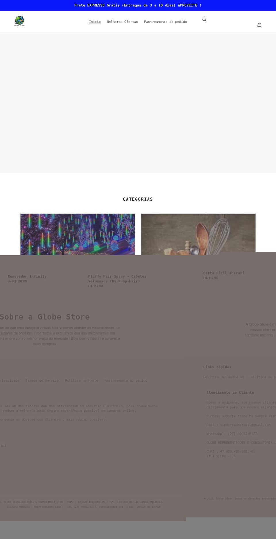 globestore.com.br shopify website screenshot