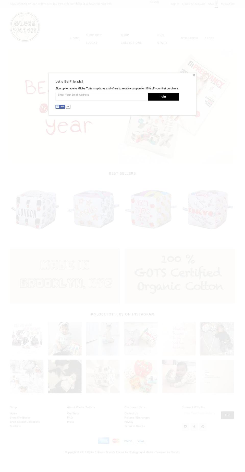 globetotters.com shopify website screenshot