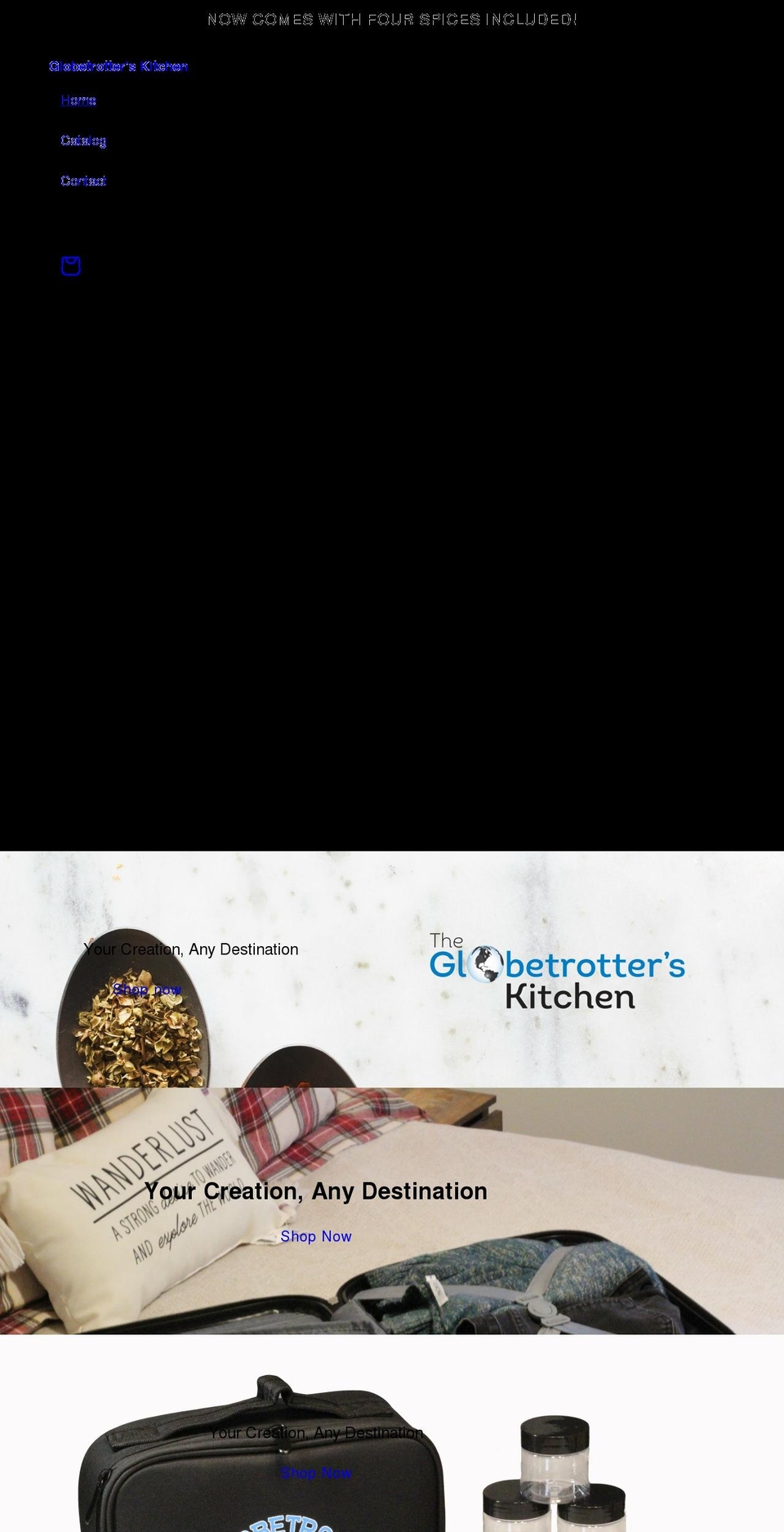 globetrotterskitchen.com shopify website screenshot