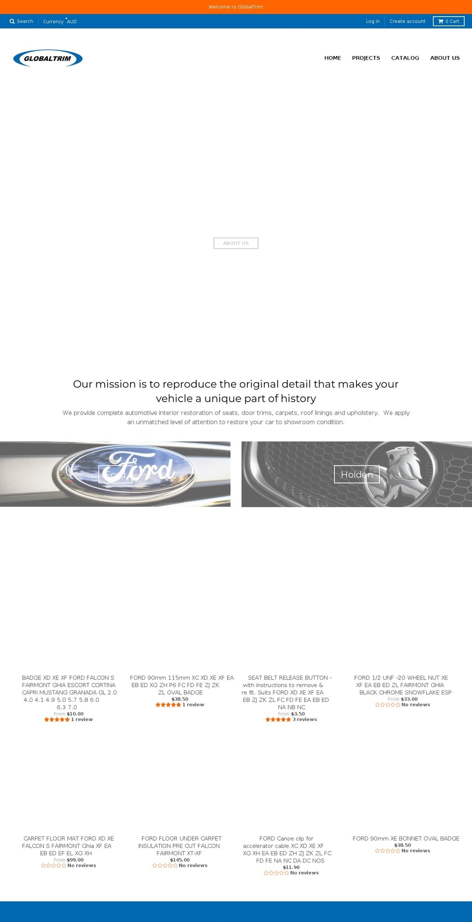 globletrim.com — Shopify storefront screenshot