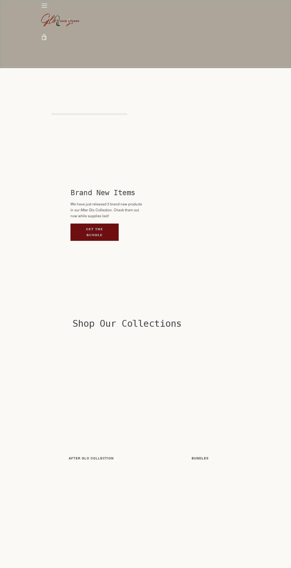 glohairlounge.net shopify website screenshot