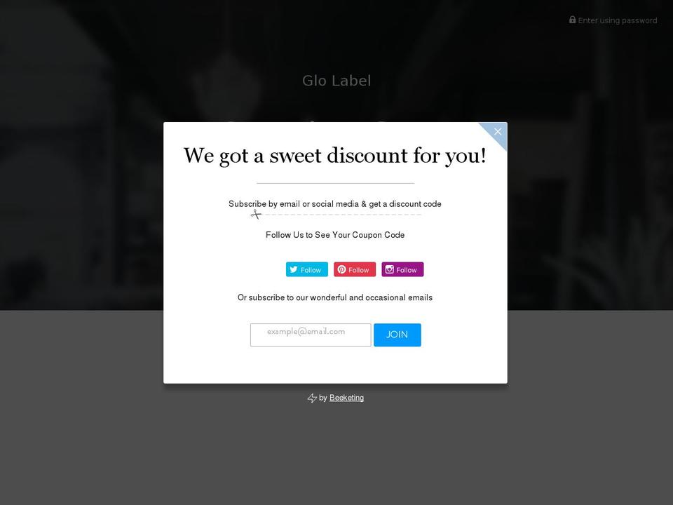 glolabel.store shopify website screenshot