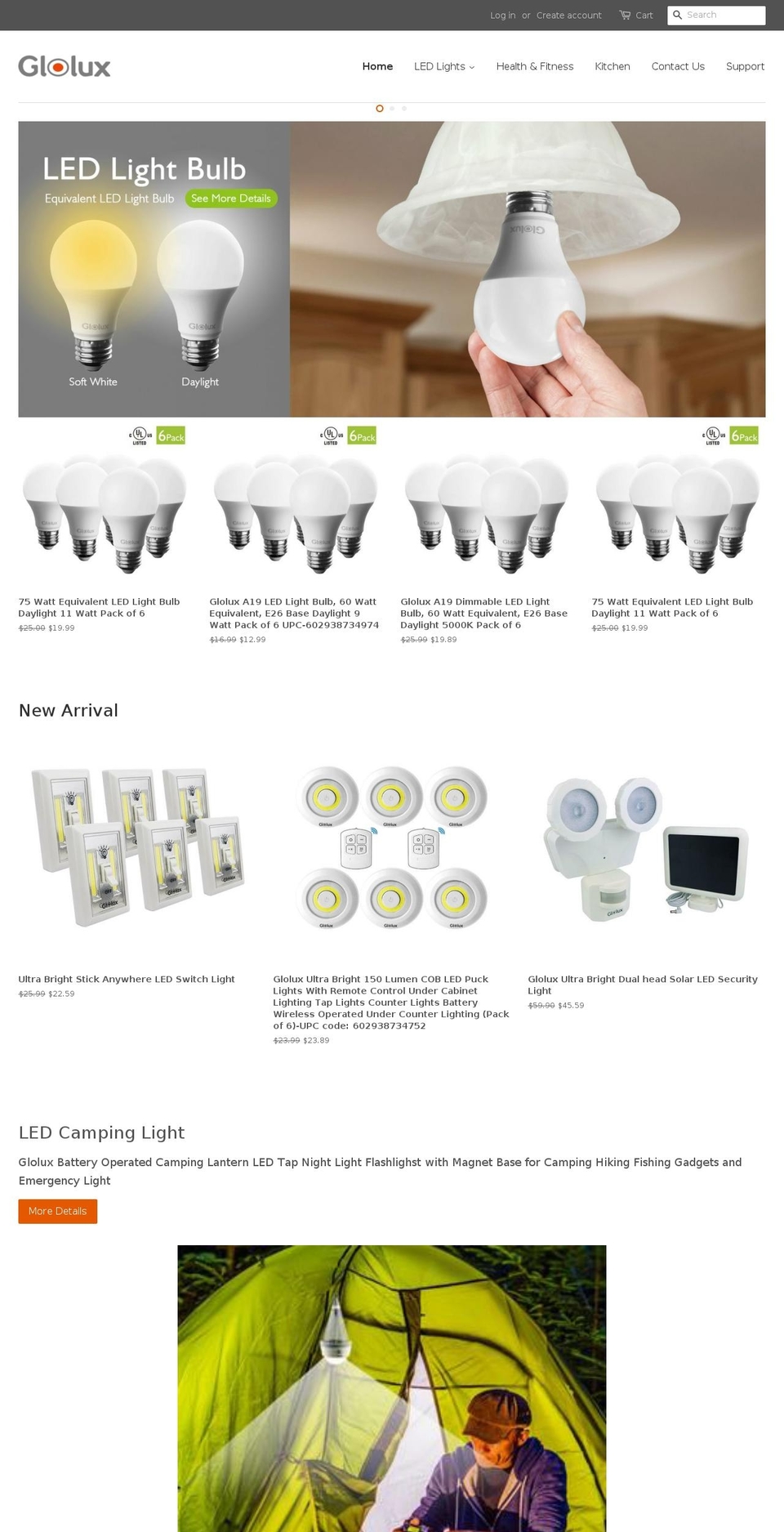 glolux.net shopify website screenshot