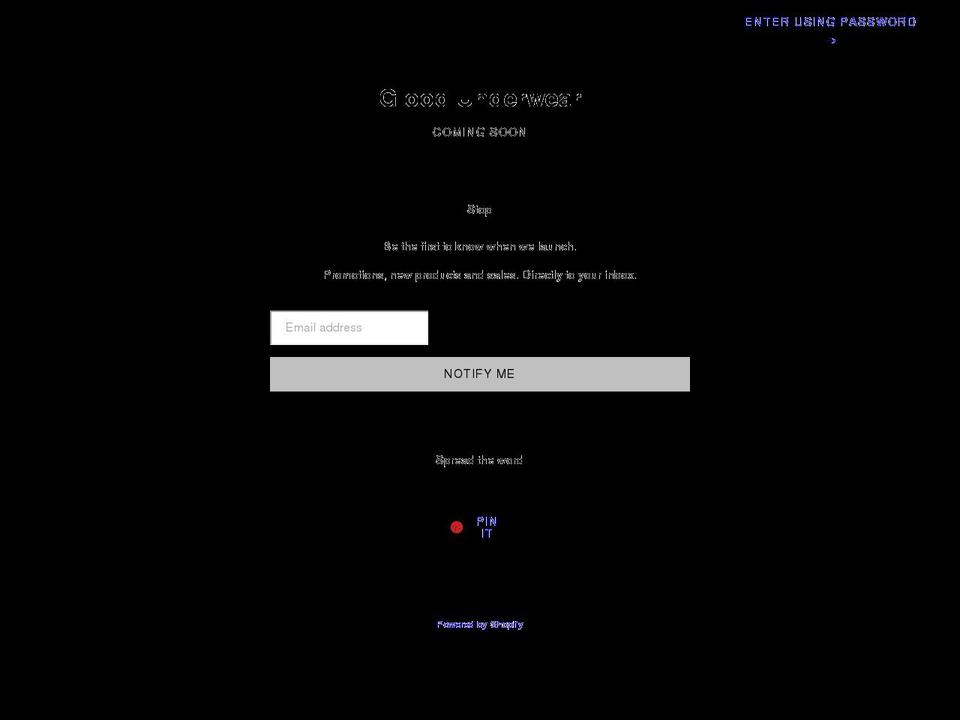 gloodunderwear.com shopify website screenshot