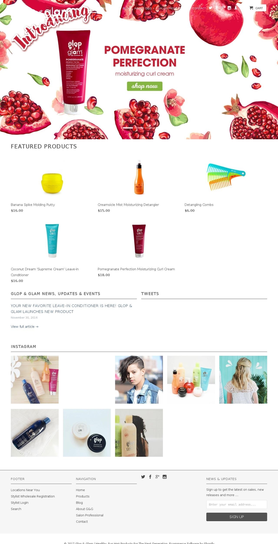 glopandglam.com shopify website screenshot