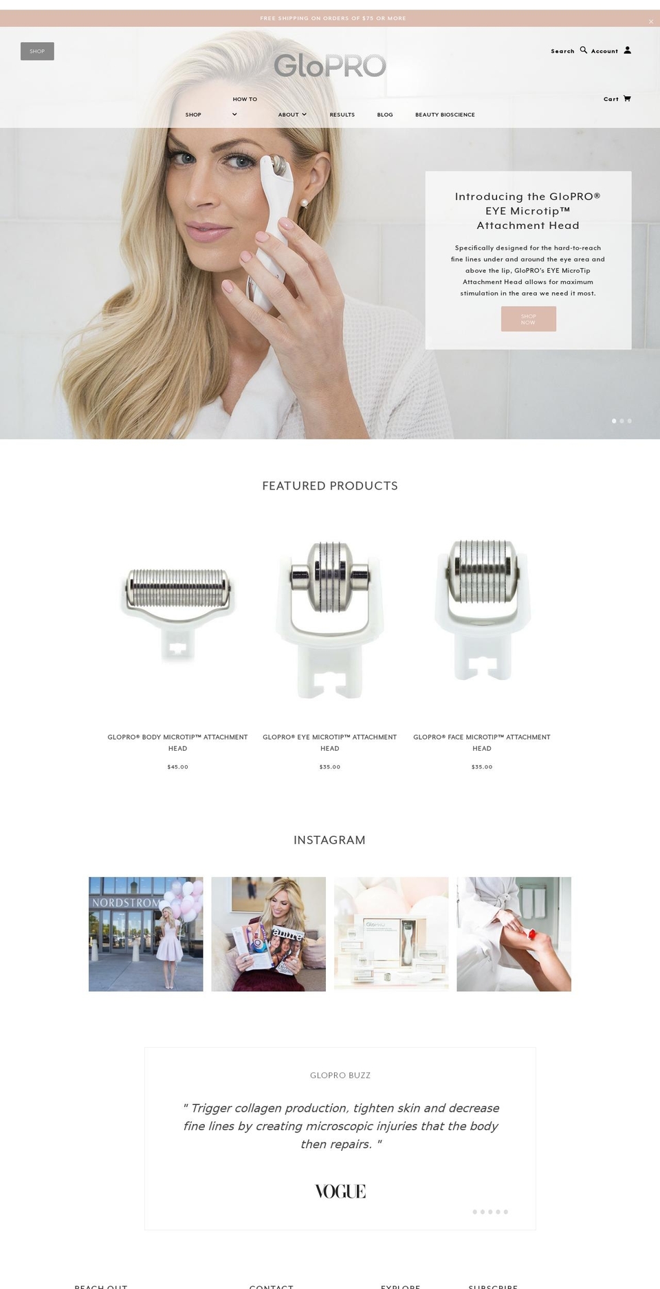 gloprobeauty.com shopify website screenshot