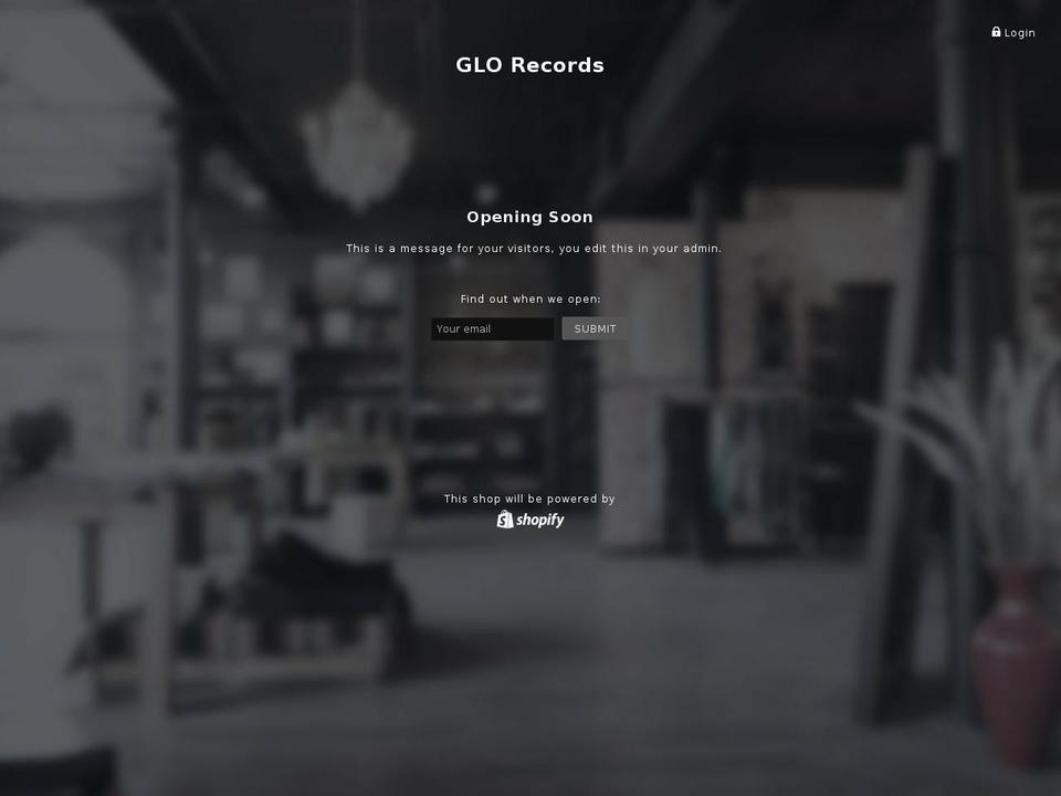 glorecordstore.com — Shopify storefront screenshot