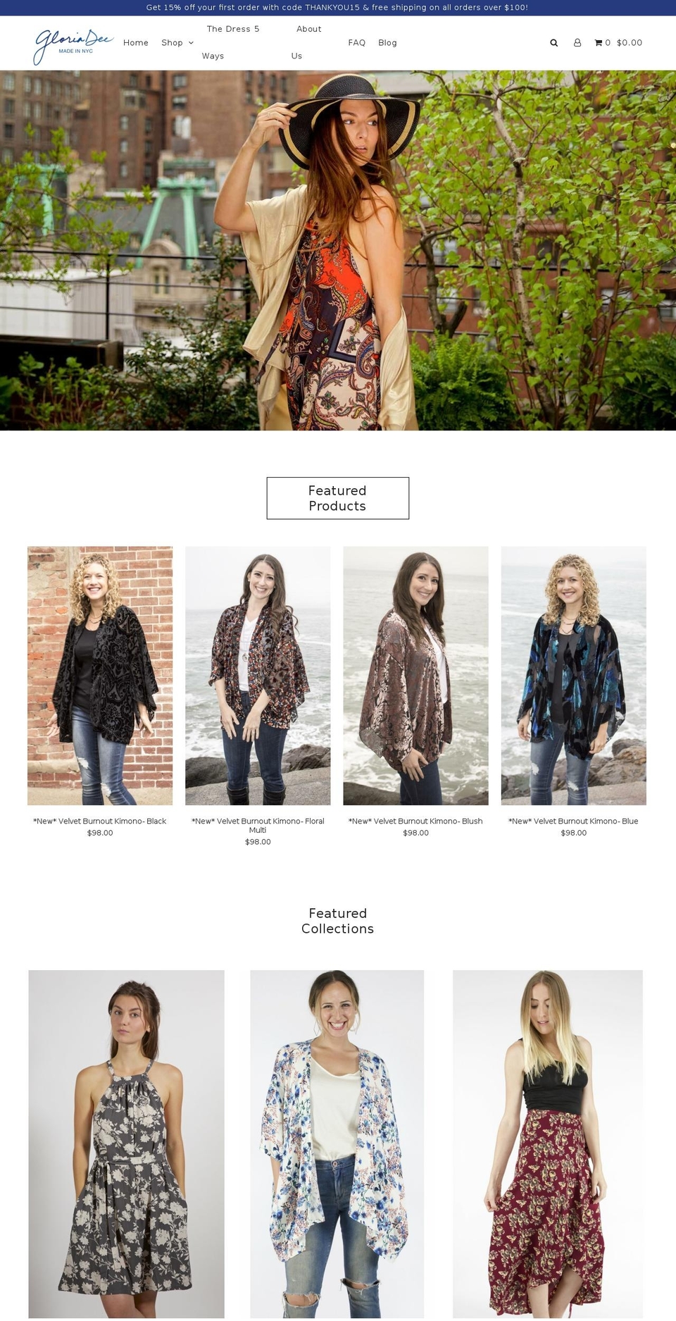 gloriadee.com shopify website screenshot