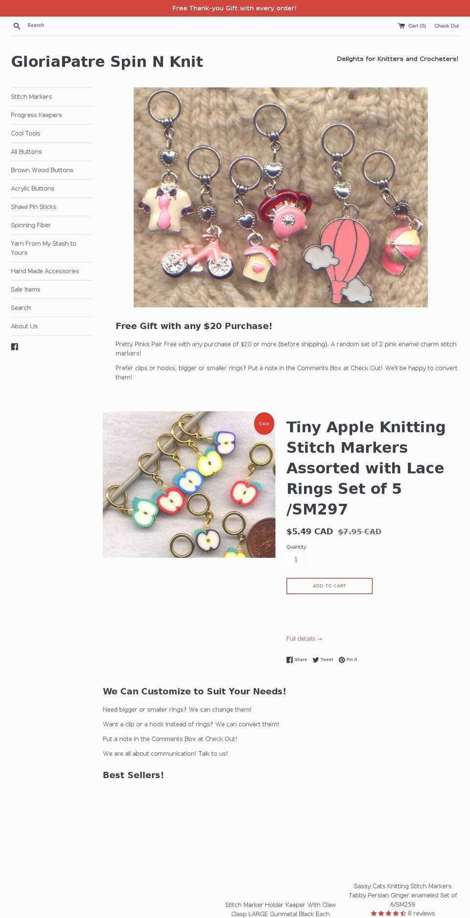gloriapatrespinnknit.com — Shopify storefront screenshot