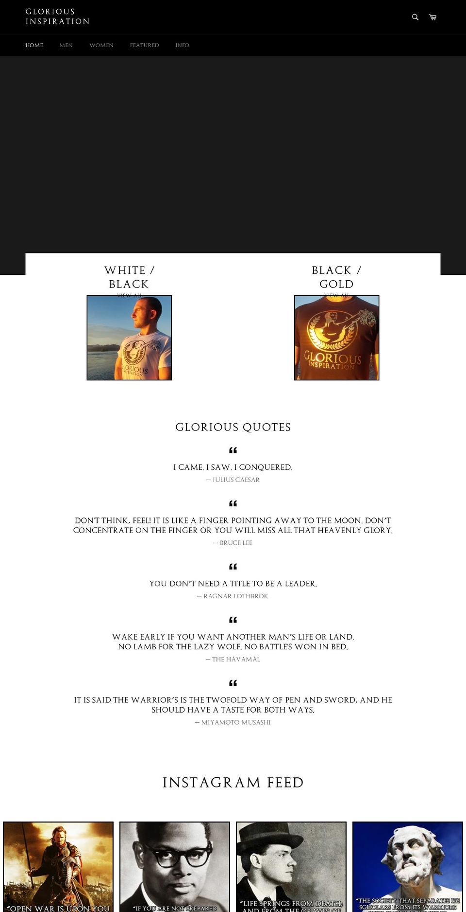 gloriousinspiration.com — Shopify storefront screenshot