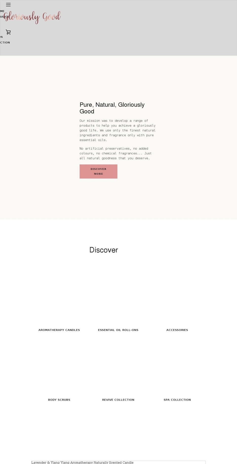 gloriouslygood.net shopify website screenshot