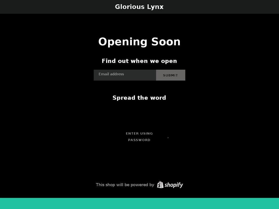 gloriousminx.com — Shopify storefront screenshot