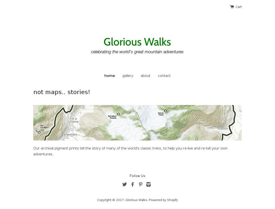 gloriouswalks.com shopify website screenshot