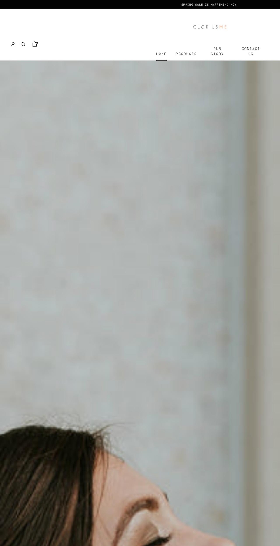 gloriusme.com shopify website screenshot