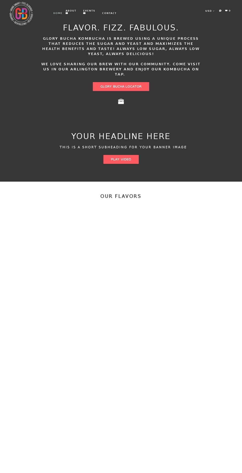 glorybucha.com shopify website screenshot