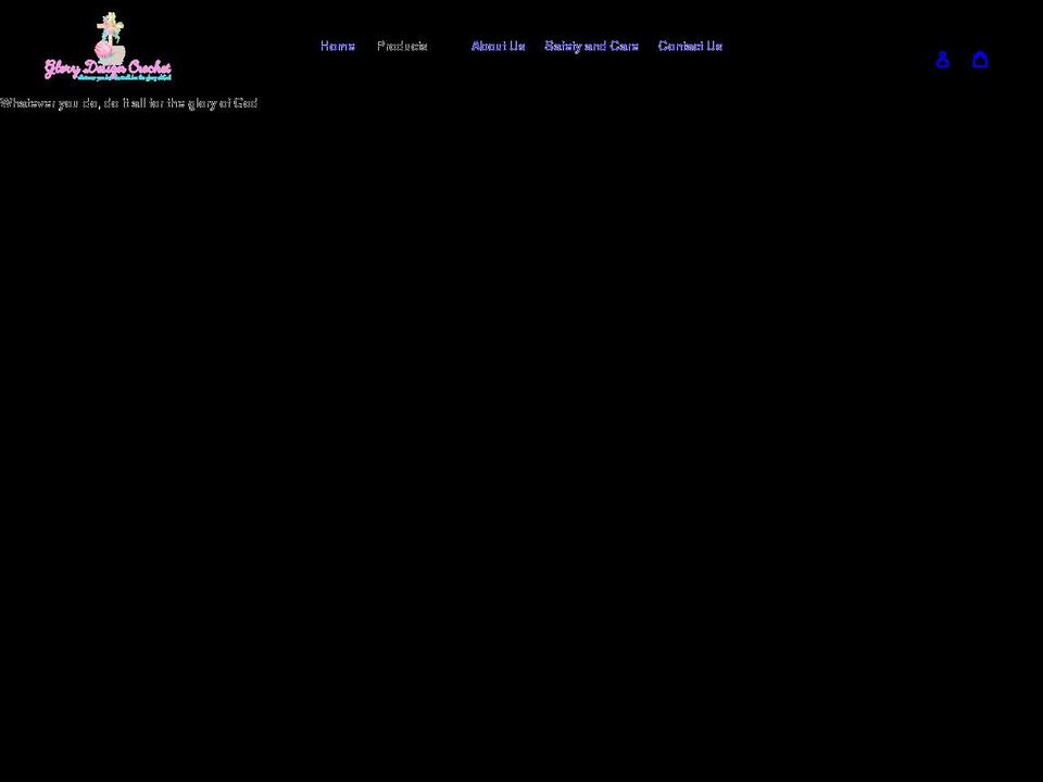 glorydesigncrochet.com shopify website screenshot