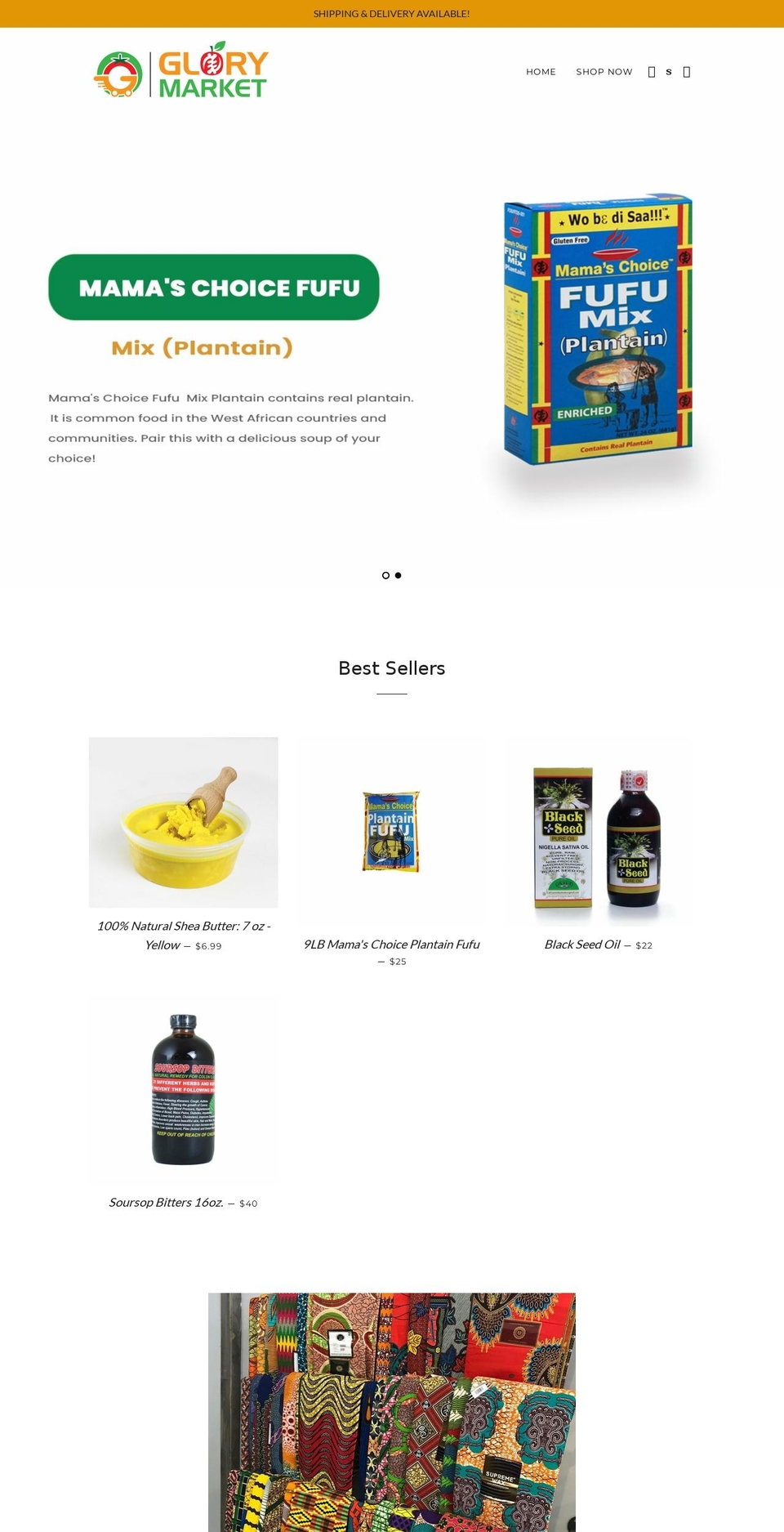 glorymarket.shop shopify website screenshot